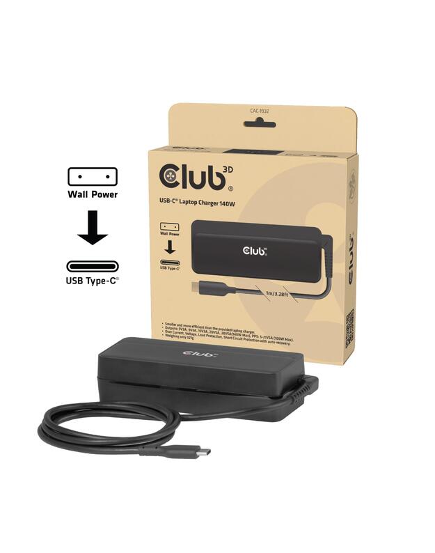 NB CHARGER USB-C 140W/CAC-1932 CLUB3D