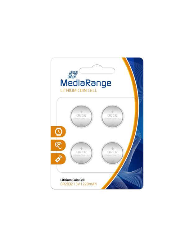 BATTERY LITHIUM CR2032 3V/4PCS MRBAT132 MEDIARANGE