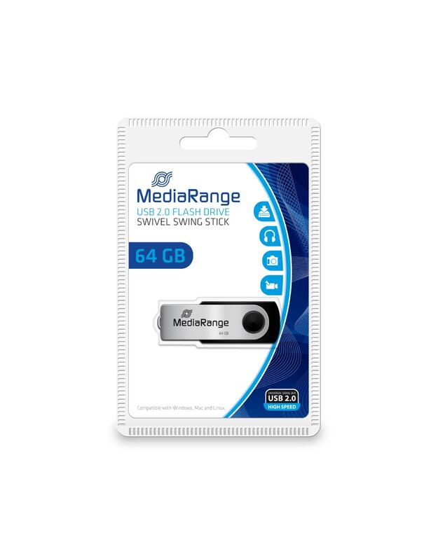 MEMORY DRIVE FLASH USB2 64GB/MR912 MEDIARANGE