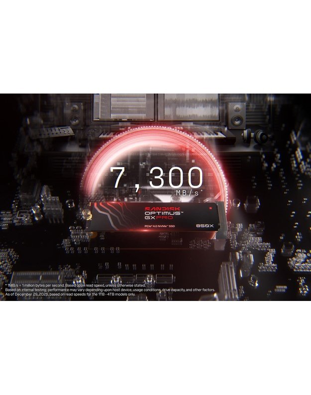 SSD diskas SanDisk 2TB M.2 NVMe PCIe 4.0, 7300/6600 MB/s (SDSP81200TAN-000E0)