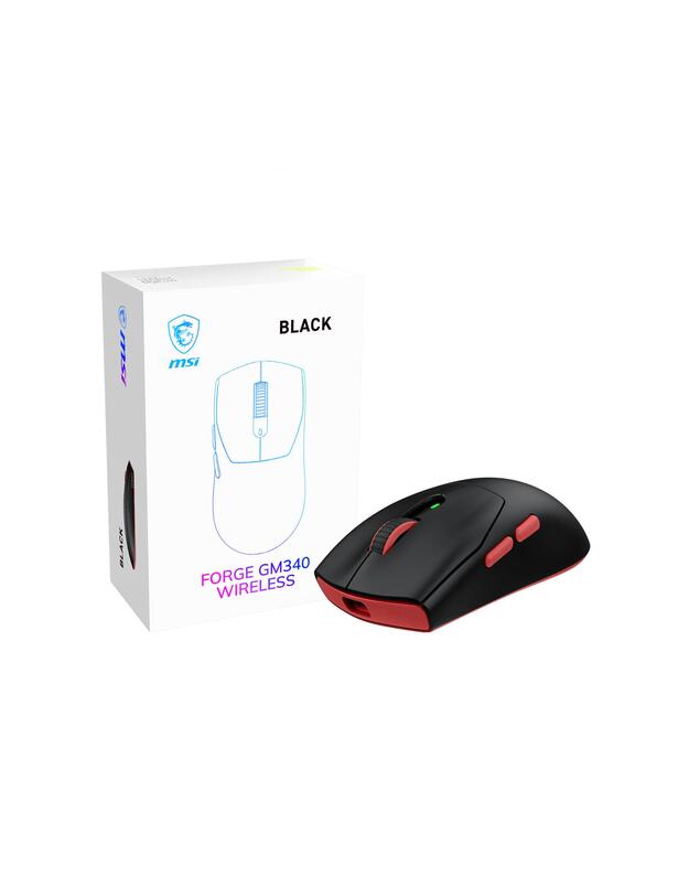 MOUSE USB OPTICAL WRL GAMING/FORGE GM340 WIRELESS BLACK MSI