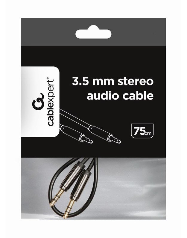 GARSO KABELIS 3.5MM 0.75M/CCAP-444-0.75M GEMBIRD