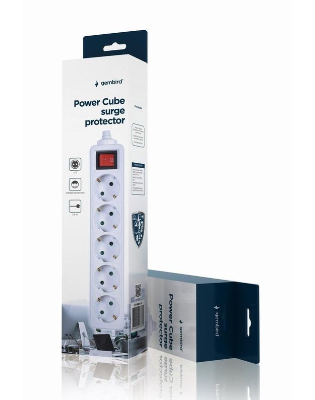 PROTECTOR POWER SURGE 1.8M/5OUTL SPG4-C-6 GEMBIRD