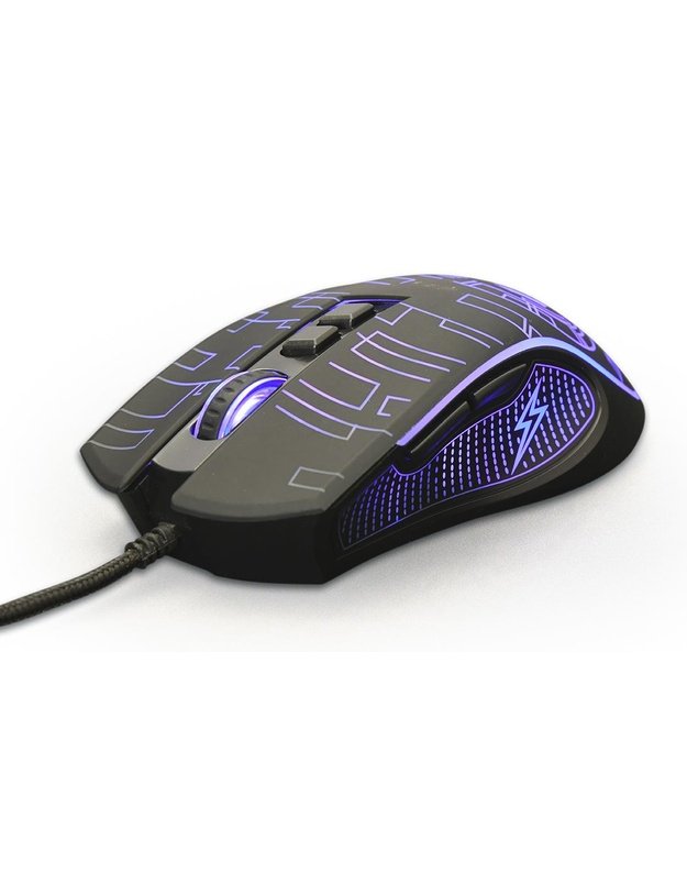 Žaidimų optinė pelė Gembird USB, juoda (MUSG-RGB-01)