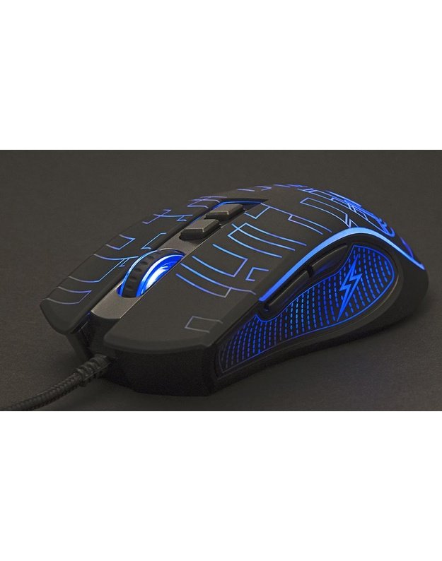 Žaidimų optinė pelė Gembird USB, juoda (MUSG-RGB-01)
