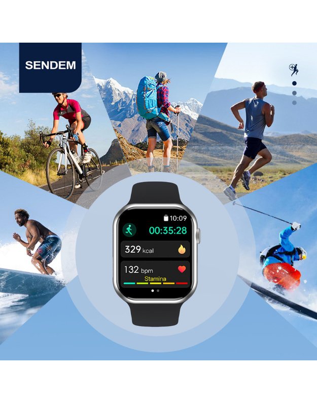 Умные часы SENDEM N9 MAX, черные