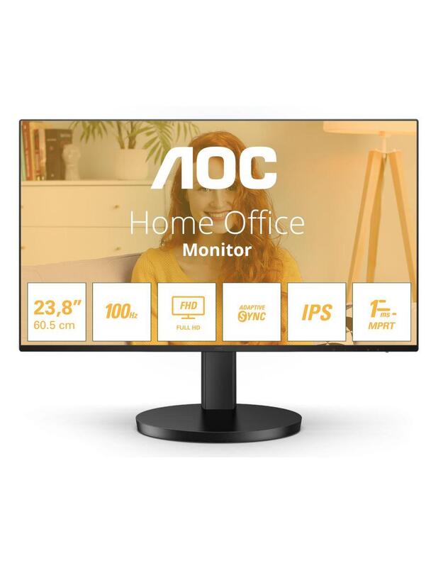 LCD Monitor|AOC|24B3HA2|24 |Panel IPS|1920x1080|16:9|100 Hz|Matte|4 ms|Speakers|Colour Black|24B3HA2