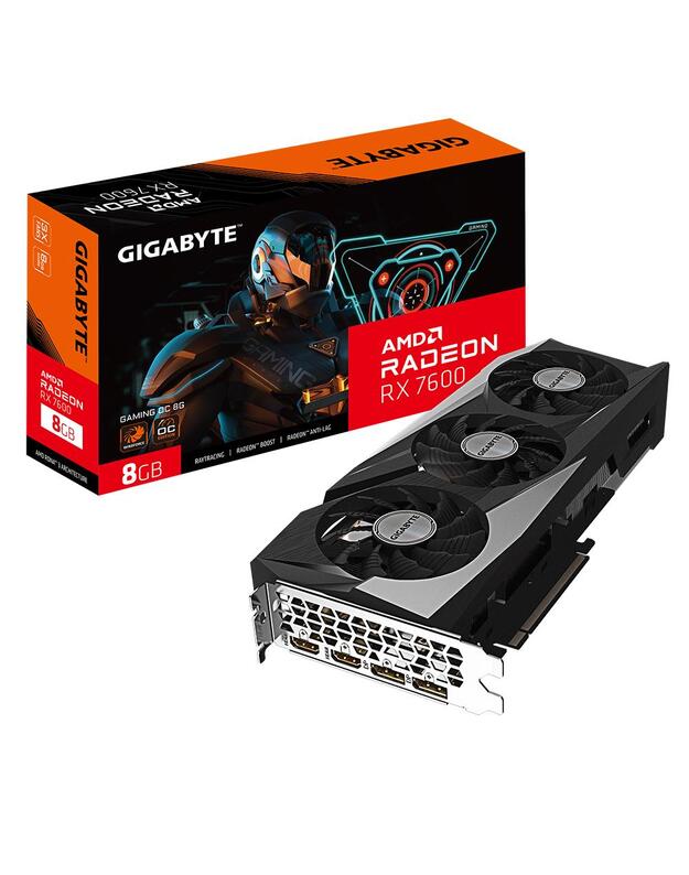 Graphics Card|GIGABYTE|AMD Radeon RX 7600|8 GB|GDDR6|128 bit|PCIE 4.0 16x|2xHDMI|2xDisplayPort|GV-R76GAMINGOC-8GD1.1