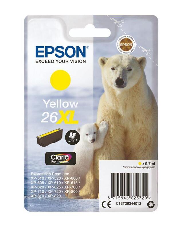 INK CARTRIDGE YELLOW 26XL/C13T26344020 EPSON