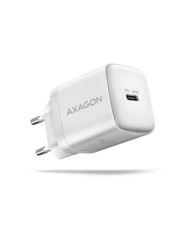 MOBILE CHARGER WALL USB-C 20W/1PORT WHITE ACU-PD20W AXAGON