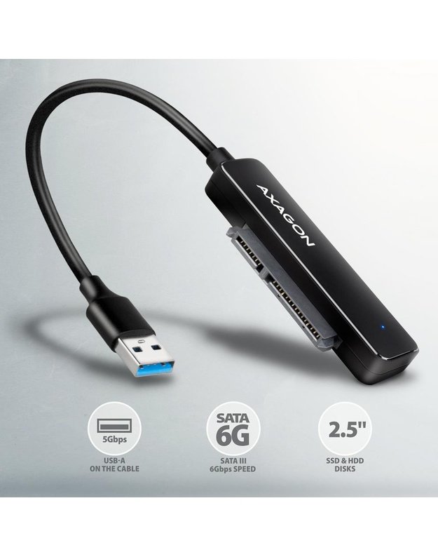 SSD ACC ADAPTER USB3.2/SATA/5GBPS 0.2M ADSA-FP2A AXAGON