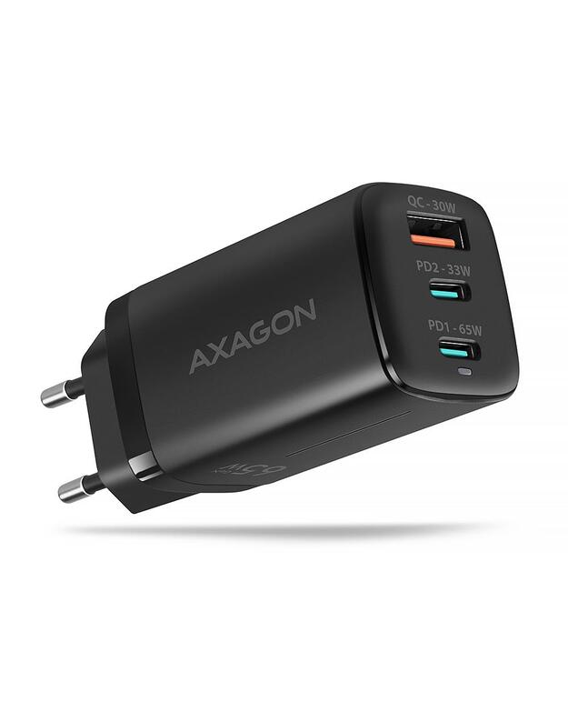 MOBILE CHARGER WALL USB 65W/GAN 3PORT ACU-DPQ65 AXAGON