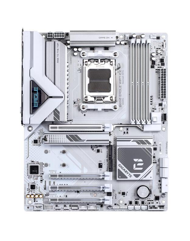 Mainboard|GIGABYTE|AMD B850|SAM5|ATX|Memory DDR5|Memory slots 4|2xPCI-Express 3.0 1x|1xPCI-Express 4.0 4x	|1xPCI-Express 5.0 16x|3xM.2|1xHDMI|1xDisplayPort|4xUSB 2.0|4xUSB 3.2|1xUSB-C|1xPS/2|1xRJ45|3xAudio port|B850EAGLEWF7ICE