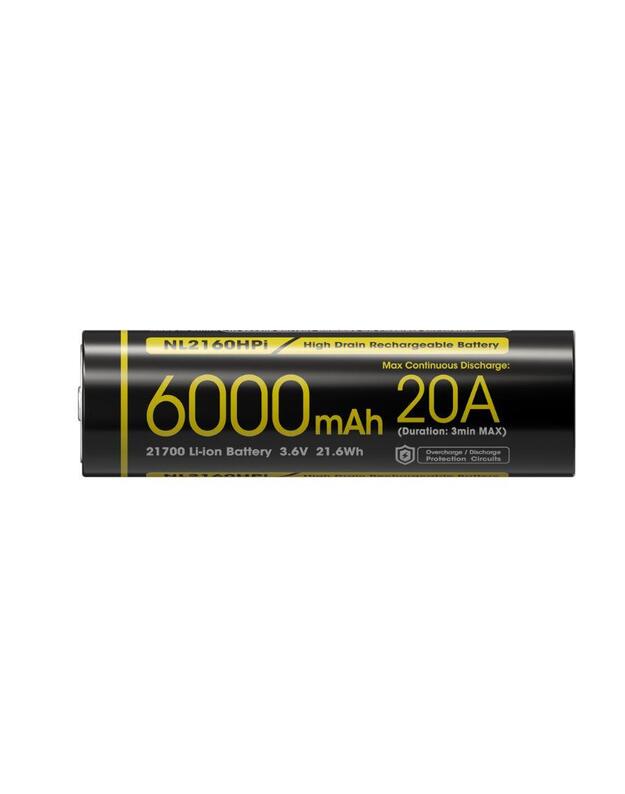 BATTERY RECH. LI-ION 3.6V/6000MAH NL2160HPI NITECORE