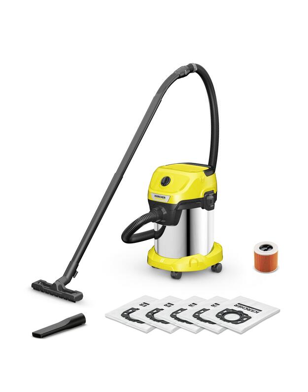 Vacuum Cleaner|KARCHER|Wet and dry vacuum cleaner WD 3 S V-17/4/20 + 4 FB|1000 Watts|Suction power 230W|Capacity 17 l|Noise 74 dB|Yellow|Weight 4.8 kg|1.628-152.0