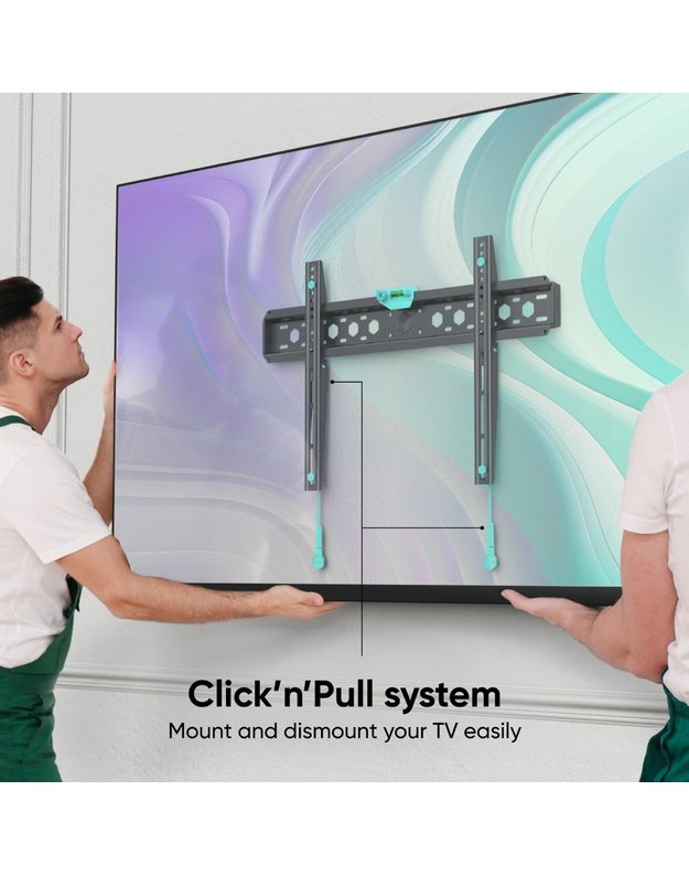 Sieninis televizoriaus laikiklis Onkron 43–85", juodas (FM6-B)