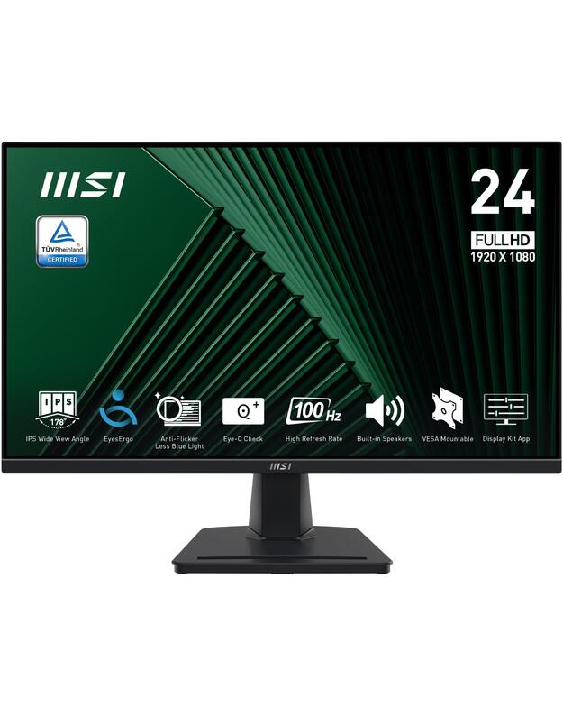 LCD Monitor|MSI|PRO MP245G|23.8 |Business|Panel IPS|1920x1080|16:9|100 Hz|1 ms|Speakers|PROMP245G