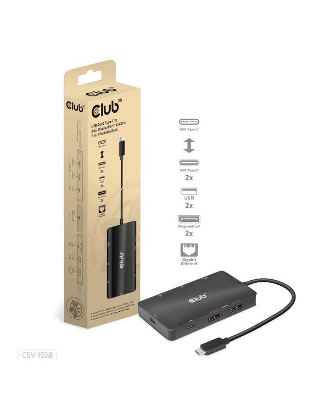 NB ACC DOCKING STATION 7IN1/USB-C 100W CSV-1598 CLUB3D