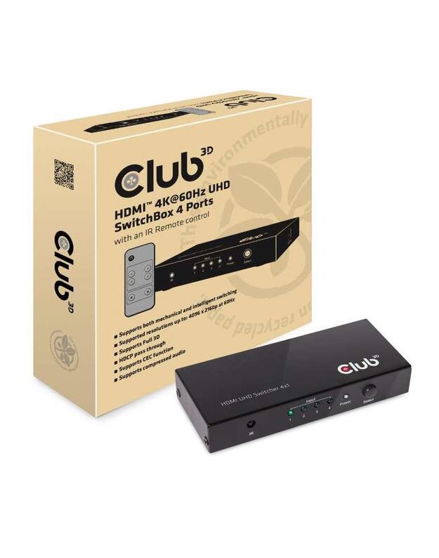 VIDEO SWITCH HDMI 4PORT/CSV-1370 CLUB3D