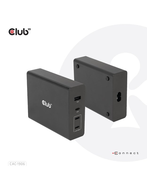 Kelioninis įkroviklis Club3D USB-C 132W GaN (CAC-1906)