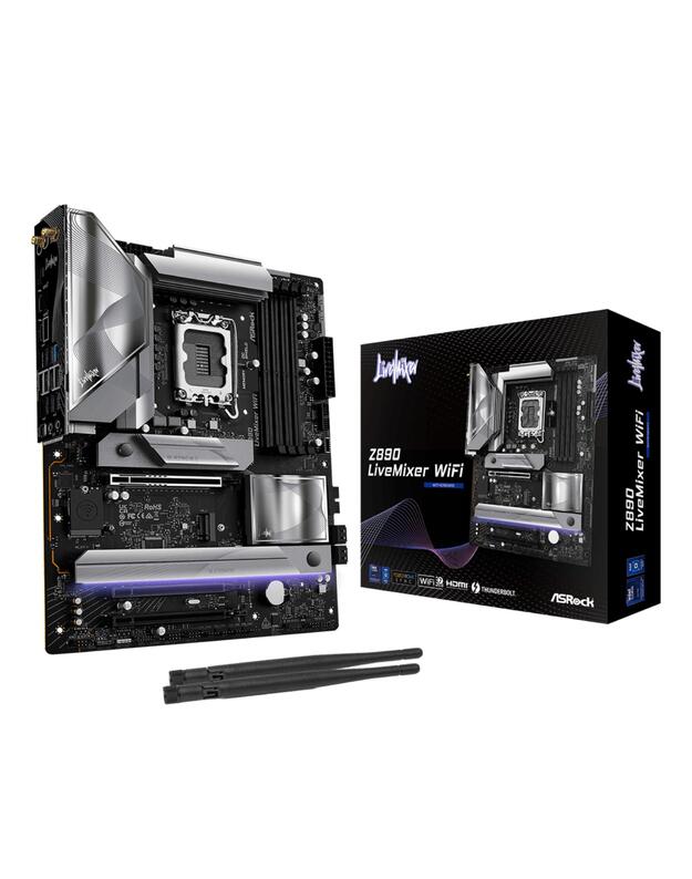 Mainboard|ASROCK|Intel Z890|LGA 1851 (Socket V1)|ATX|RAM DDR5-SDRAM|4xSlots|Wi-Fi Yes|Bluetooth Yes|Z890LIVEMIXERWIFI