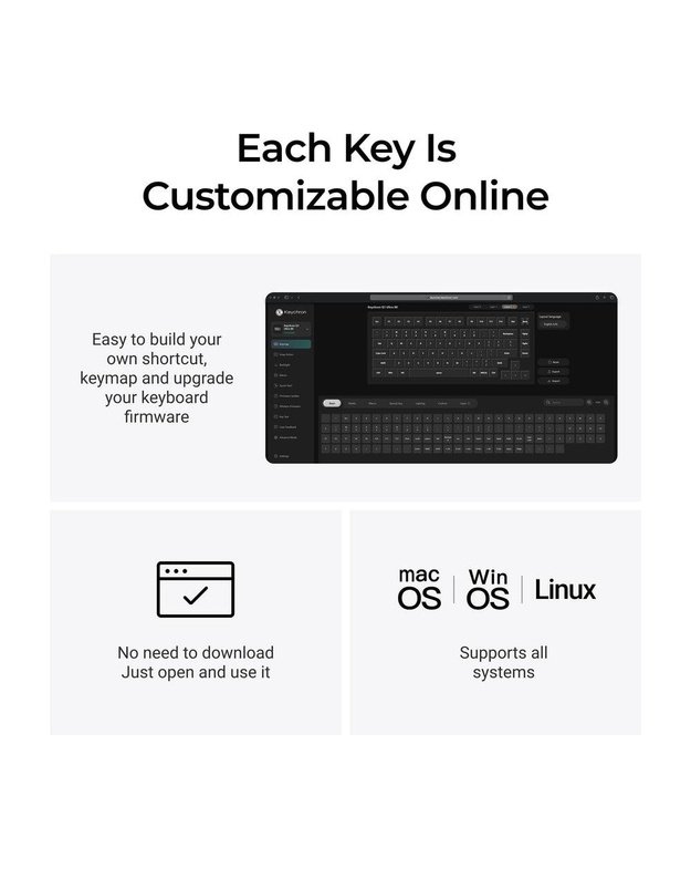 Belaidė klaviatūra Keychron Q1 Ultra, juoda (Q1U-M3)