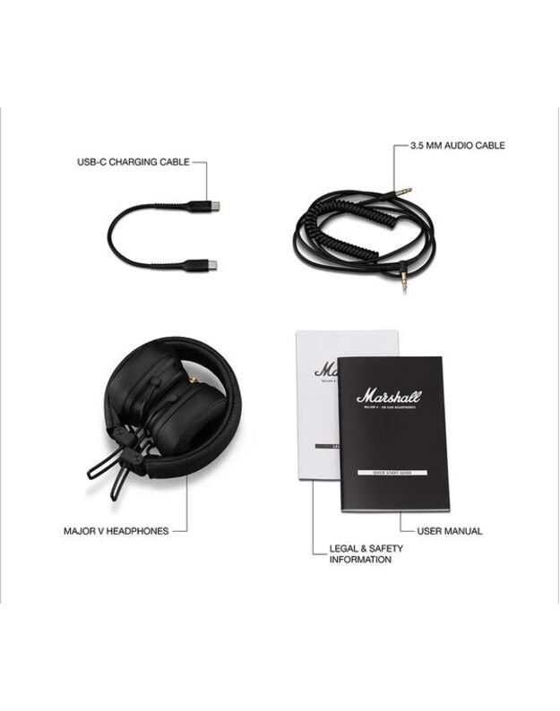 Marshall Major V, juodos 6