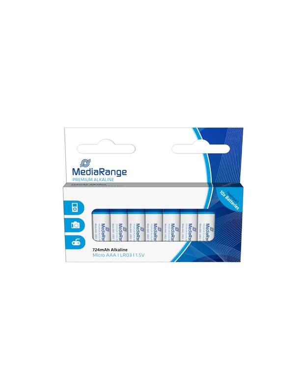BATTERY ALKALINE AAA 1.5V/10PCS MRBAT102 MEDIARANGE
