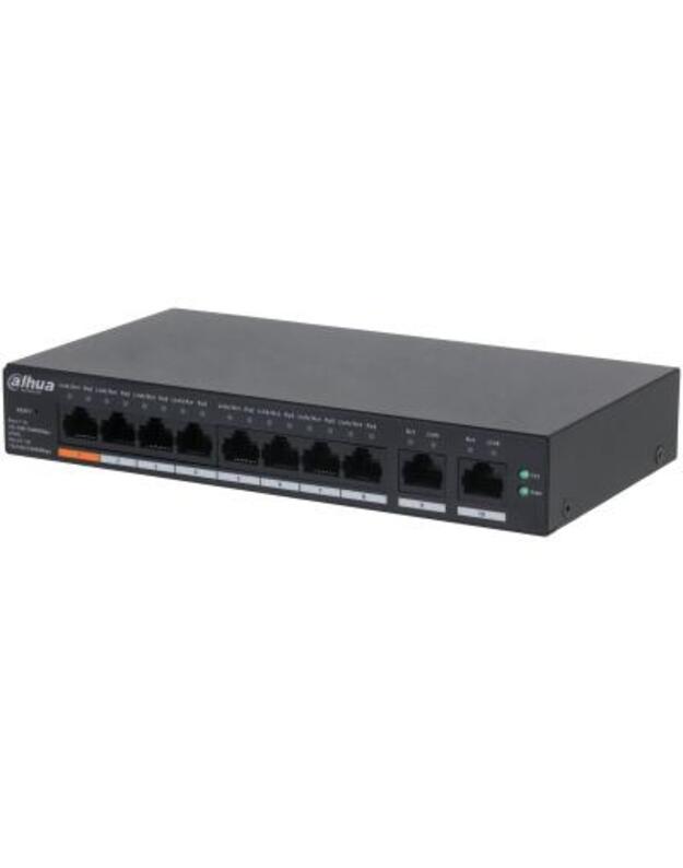 Switch|DAHUA|CS4010-8GT-60|Switch type Managed|Switch layer L2|Form factor Desktop/Wall-Mounting|10xRJ-45 ports|RJ-45 Ports Type Gigabit Ethernet (10/100/1000)|Power over Ethernet (PoE) Yes|8xPower over Ethernet (PoE) ports quantity|Total Power over Ether