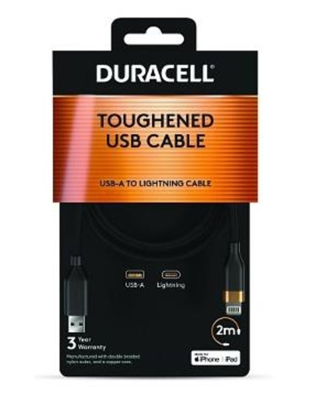 CABLE LIGHTNING TO USB 2M/DRU5022A DURACELL