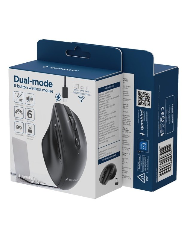 MOUSE USB OPTICAL WRL/MUSW2-6B-02 GEMBIRD