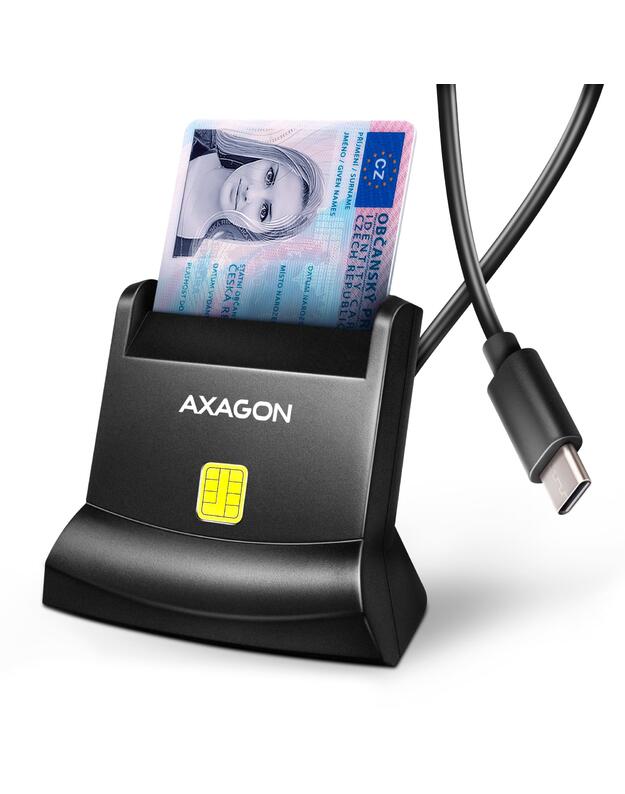 CARD READER STAND SMARTCARD/ID/USB-C 1.2M CRE-SM4NC AXAGON