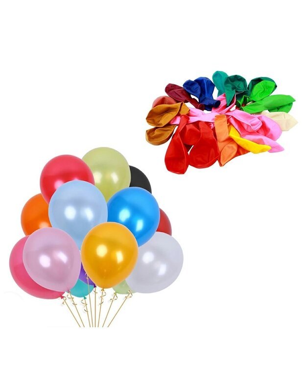 Spalvoti balionai Mix Pastel, 25 vnt 2