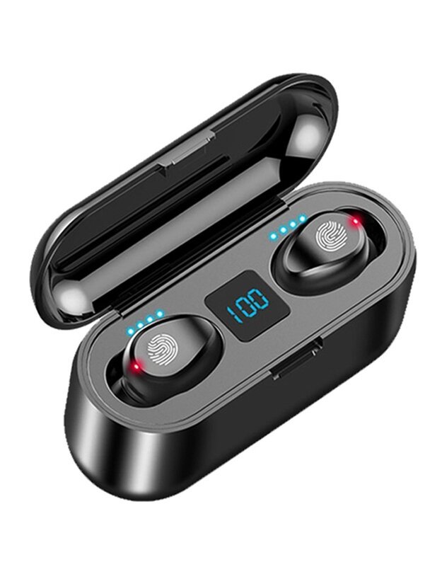 Belaidės Ausinės True Wireless Headset BT5.1 F9, juodos 2