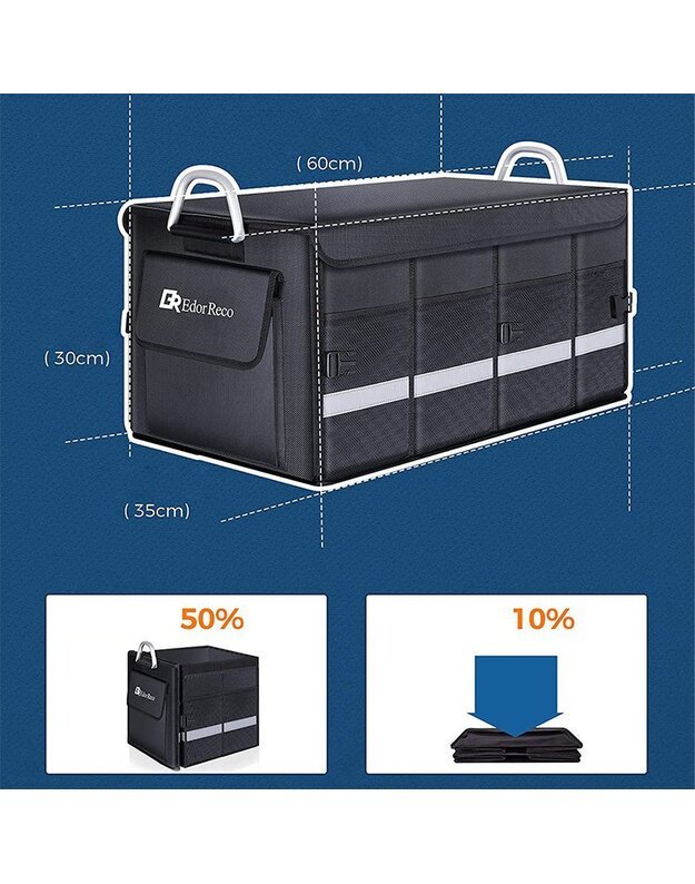 Joyroom Edor Reco automobilinis krepšys daiktams, juodas 4