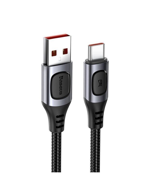 GREITO ĮKROVIMO KABELIS BASEUS USB laidas su USB Type-C CATSS-B0G, 5A, 2m, juodas   1