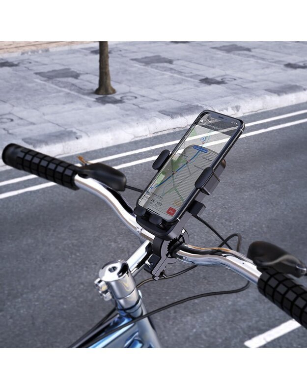 Telefono laikiklis dviračiui / motociklui Borofone BH34, juodas 2