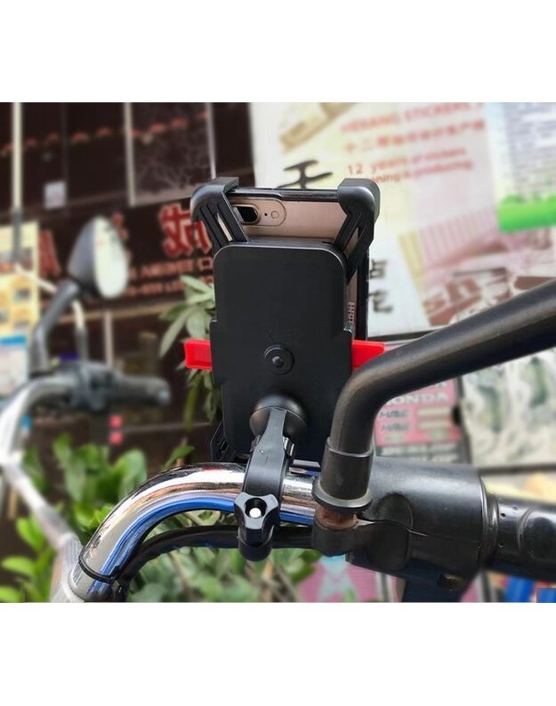 Telefono laikiklis ant dviračio vairo CD-368 360, juodas 8