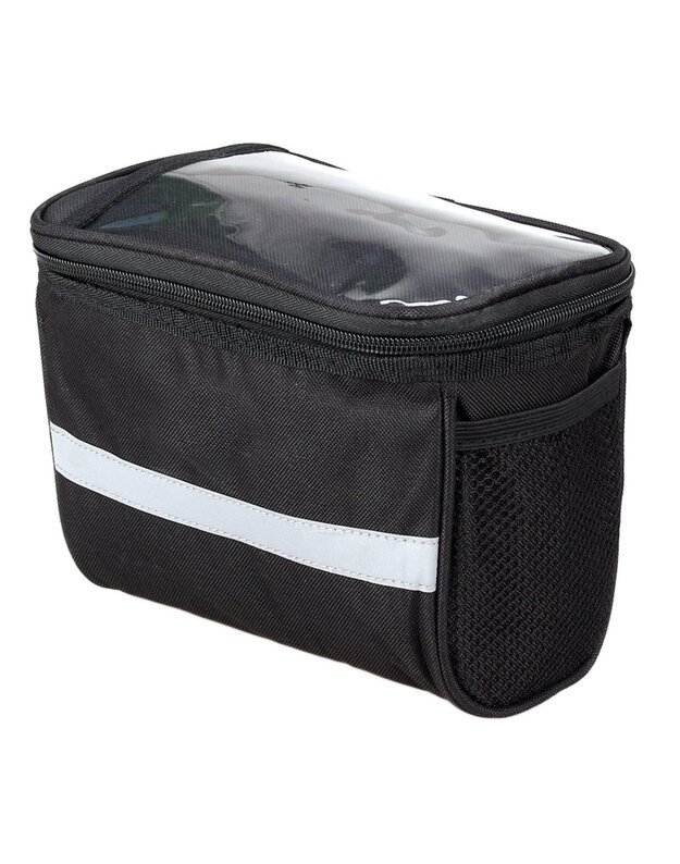 Talpus dviračio vairo krepšys,  juodas 3