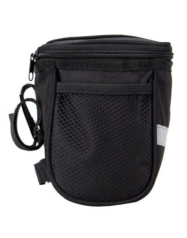 Talpus dviračio vairo krepšys,  juodas 2