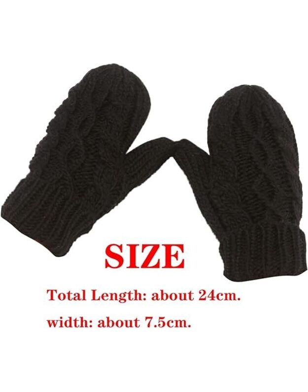 Kumštinės žieminės pirštinės C123080016-6, juodos 3