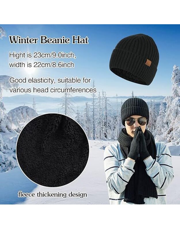 Žiemos rinkinys (pirštinės, šalikas, kepurė) M1211042, juoda 5