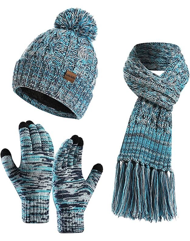 Žiemos rinkinys (pirštinės, šalikas, kepurė), mėlyna/pilka M1211043-2 1