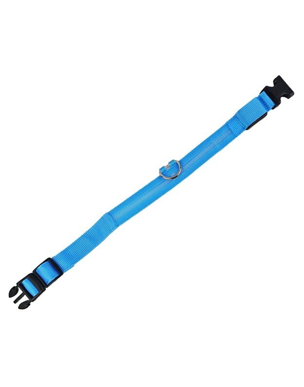LED antkaklis šuniui 34-42 cm, mėlynas 2