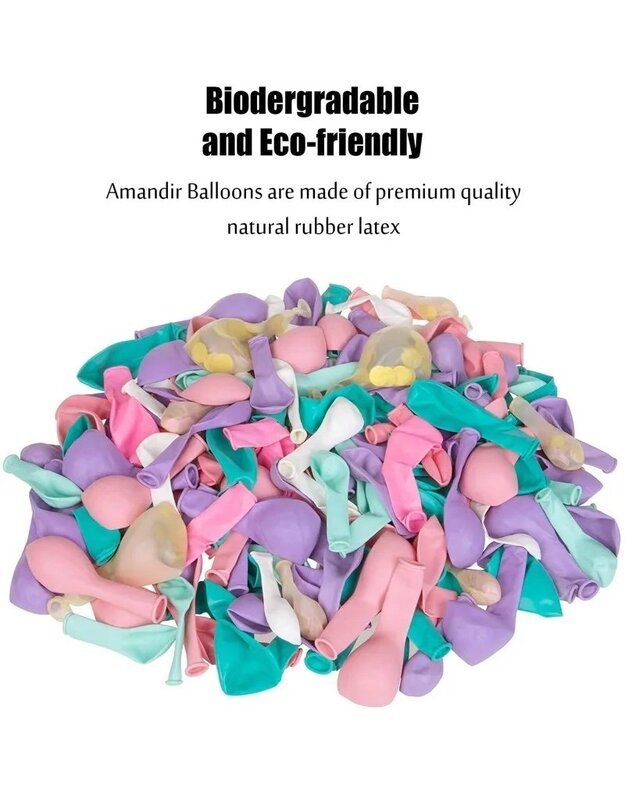 Macaron Pastel balionų rinkinys šventėms  (164pcs) 3