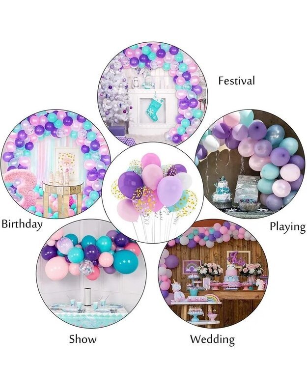 Macaron Pastel balionų rinkinys šventėms  (164pcs) 1