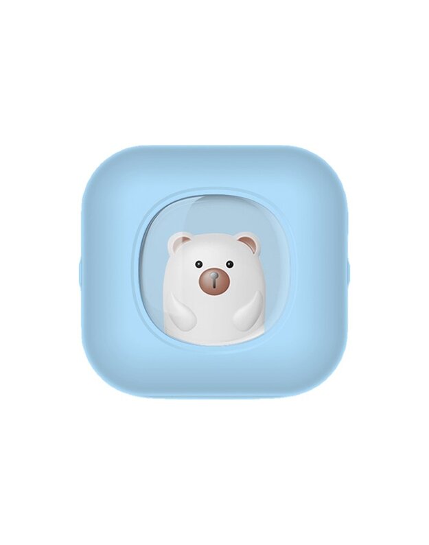 Nešiojamas vaikiškas terminis spausdintuvas Cat Mini Printer X7B, mėlynas + DOVANA (3 spalvoti rulonėliai) 