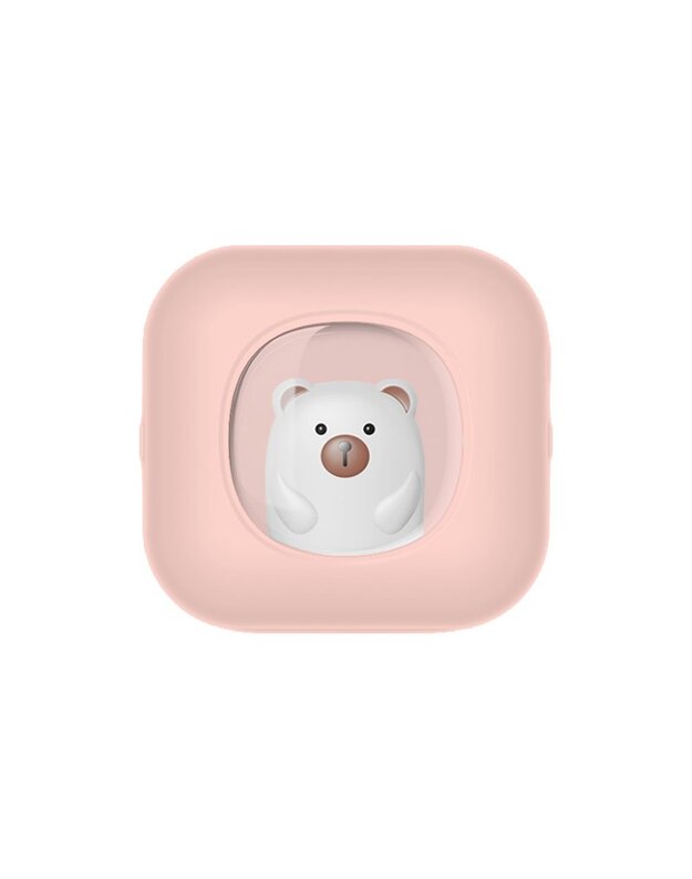 Nešiojamas vaikiškas terminis spausdintuvas Cat Mini Printer X7P, rožinis + DOVANA (3 spalvoti rulonėliai)