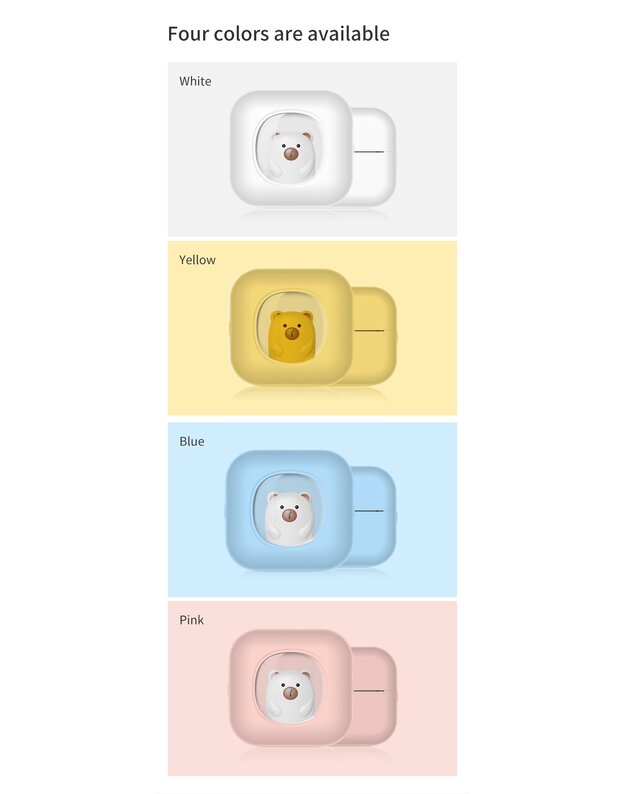 Nešiojamas vaikiškas terminis spausdintuvas Cat Mini Printer X7B, mėlynas + DOVANA (3 spalvoti rulonėliai)  10