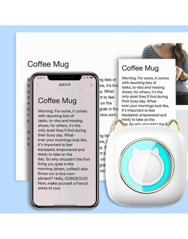 Термопринтер Cat Mini Printer Kids